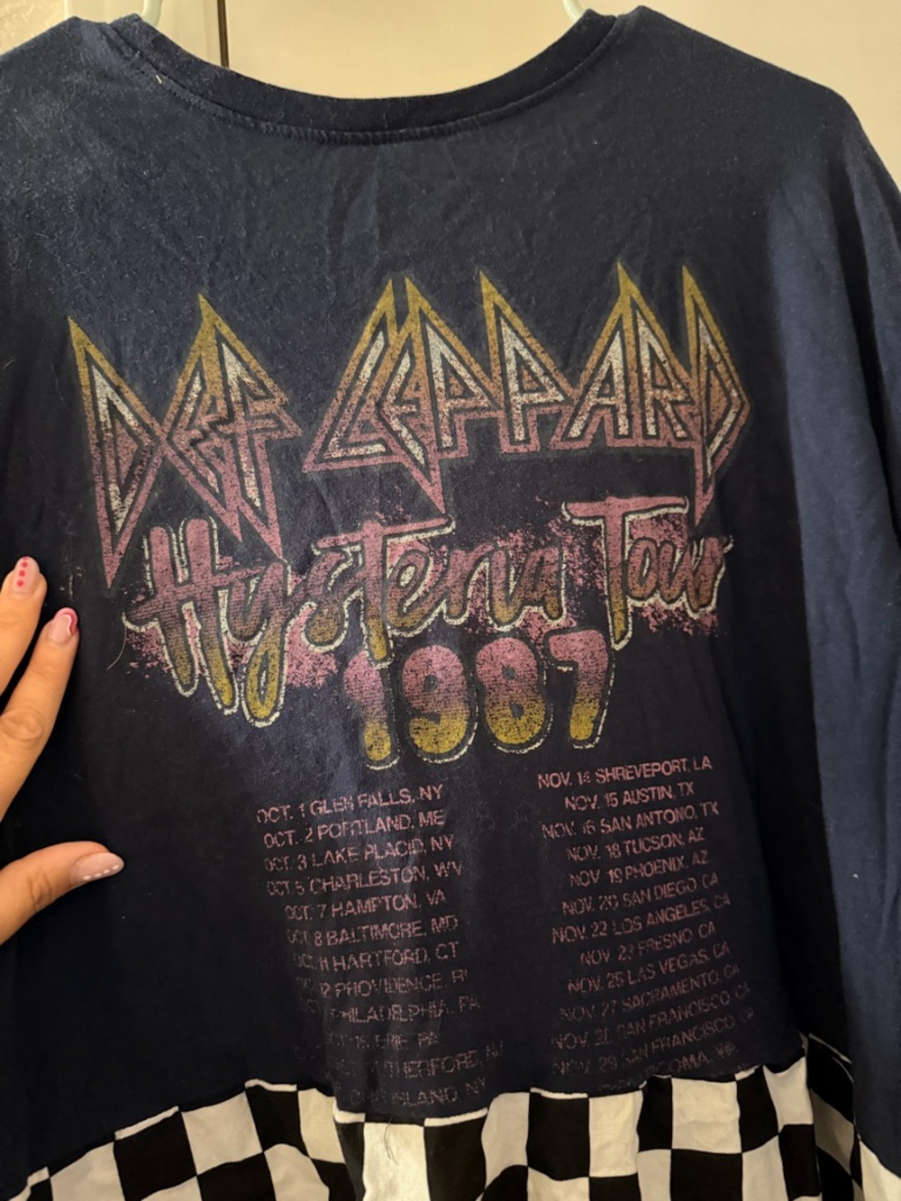 Def Leppard Graphic Mixed-Print Tunic — Navy, Black & White - Picture 7 of 7